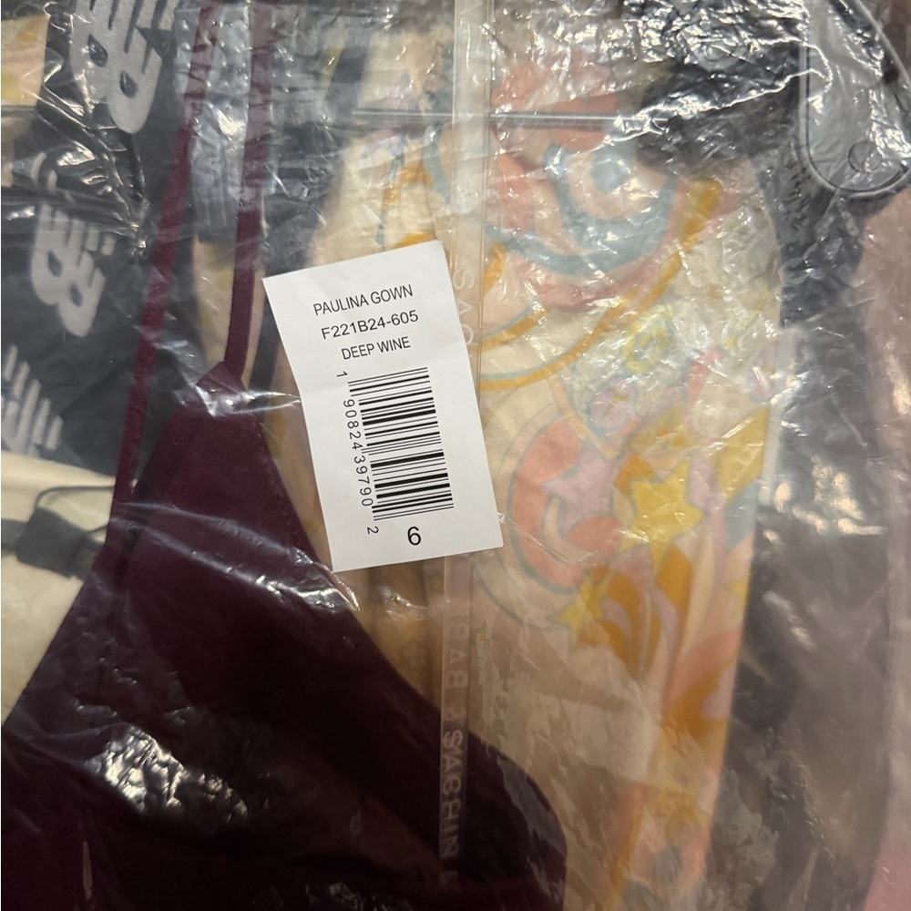 NWT Sachin and Babi Paulina Gown Deep Wine - Size 6 - Picture 5 of 5
